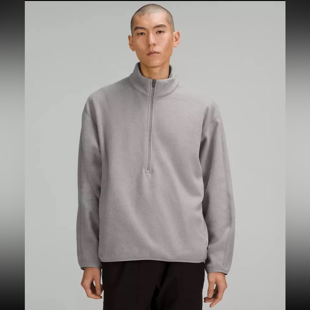 Lululemon Oversized Fleece Half Zip Gull Grey